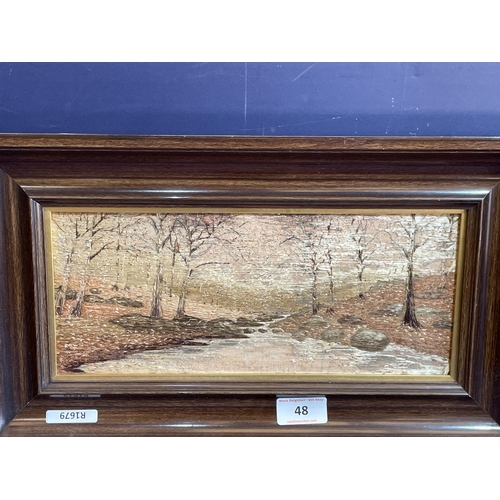 48 - THREE EMBROIDERED FRAMED SILKS
