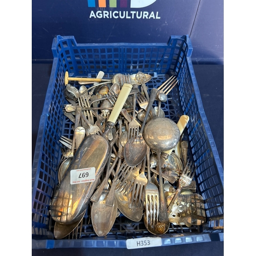 697 - SILVER PLATED CUTLERY