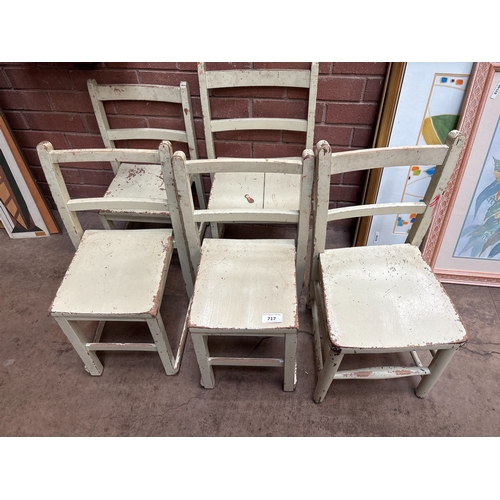 717 - 5 CHILDRENS CHAIRS