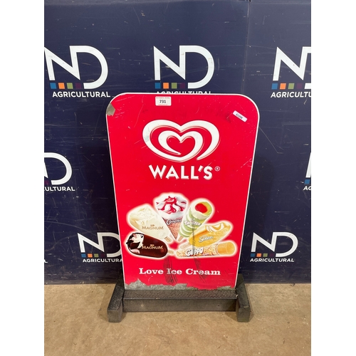 731 - WALLS ICE CREAM SIGN