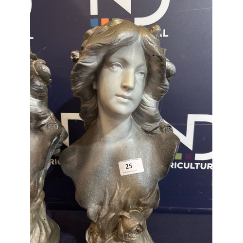 25 - PAIR OF BUSTS