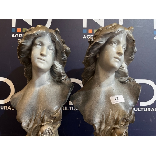 25 - PAIR OF BUSTS