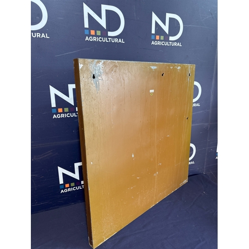 34 - METAL FRAMED CARVED SQUARE