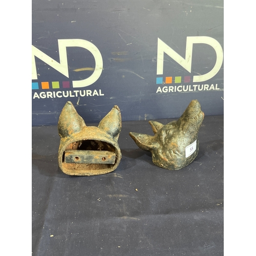 55 - CAST FOX DOOR STOP