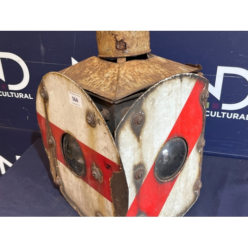 56A - ENAMEL RAILWAY LANTERN