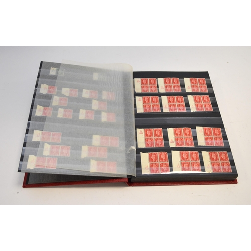 234 - Great Britain 1924 – 48 Stamp collection of controls in red stockbook, all unmounted mint singles, p... 