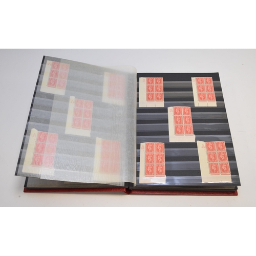 234 - Great Britain 1924 – 48 Stamp collection of controls in red stockbook, all unmounted mint singles, p... 