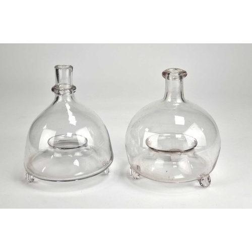 271 - A Scandinavian glass gin pig decanter, possibly Danish, mid-20th century, modelled standing on all f... 