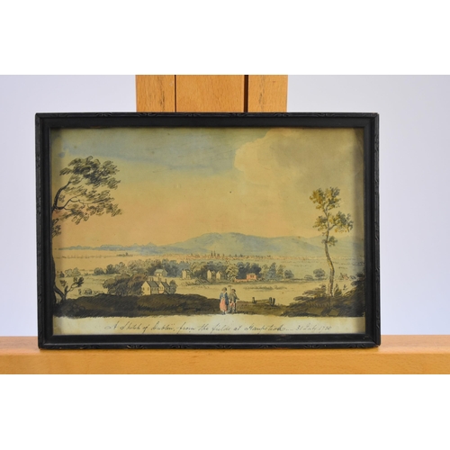 403 - Irish School (18th century) Dublin from the fields of Hampstead, dated 31 July 1789, watercolour and... 