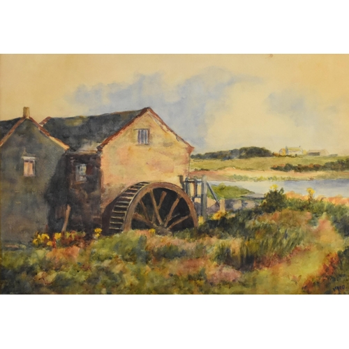 412 - Alice Seddon Caldwell (1891-1965) The Old Mill, Sulby, Isle of Man, dated 1910, watercolour, 33 x 47... 