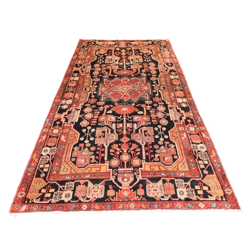 583 - A Hamadan pattern rug, 356cm x 167cm.