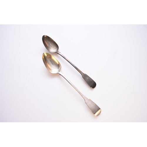 19 - A George III silver Fiddle pattern basting spoon, William Eley I & William Fearn, London 1819, 31cm ... 