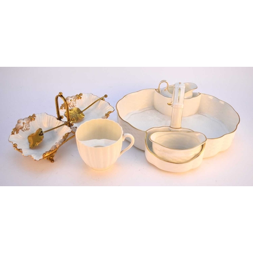 126 - A large quantity of Coalport tea, coffee and other wares, predominantly plain white and white with g... 