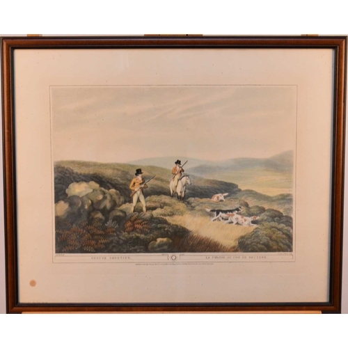 327 - After Landseer, Hunters at Grass, measurements 61 x 87 cm, frame 78 x 104 cm, together with 'Death o... 