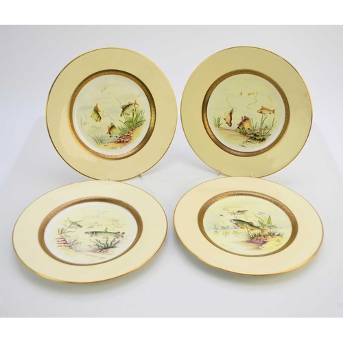 36 - Six Coalport limited edition plates painted with British Freshwater Fish, 20th century numbered 14 o... 