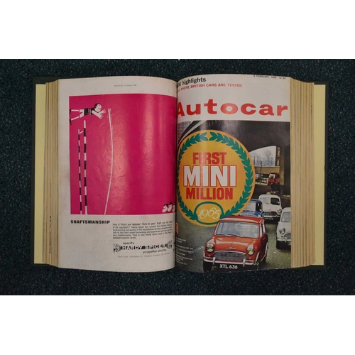 372 - THE AUTOCAR (weekly magazine) Jan 1955-Dec 1990 (vols 102-186). 101 volumes. Lacks 3 months (Nov 197... 