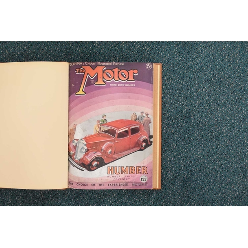 376 - THE MOTOR. Show numbers 1931-37 with Royal Jubilee number 1935. Finely bound in full morocco with 'T... 