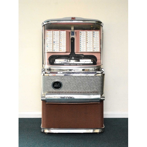 420 - An Ami Jukebox Model JBH-120, circa 1957 Serial number 381893, with nickel/dime, quarter and half do... 