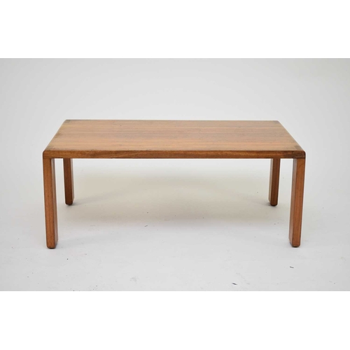 479 - A mid-20th century mixed wood 'tree' table Constructed from bands of mixed wood including teak, form... 