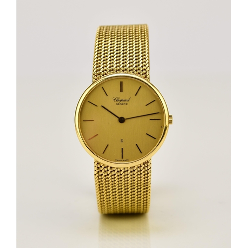 121 - Chopard Geneve: A gentleman's 18ct gold bracelet watch Model: Classics Reference: 1091 Date: Circa 1... 