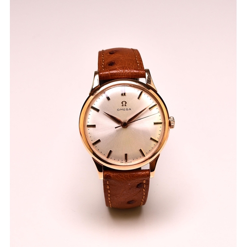 129 - Omega: A gentleman's 18ct yellow gold wristwatch Reference: 14708 Date: 1961 Movement: Cal 285 17-je... 