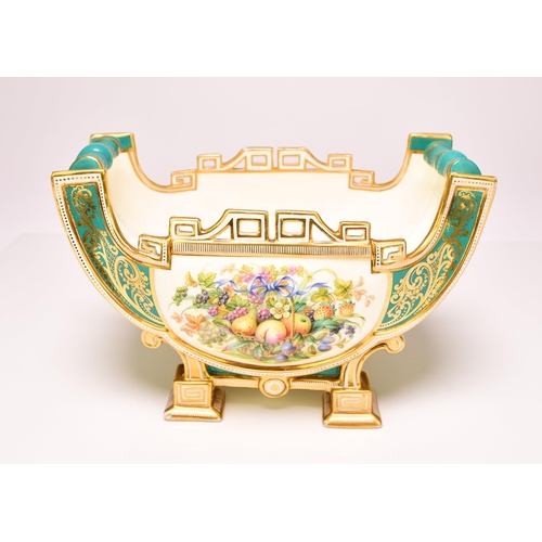 178 - A good quality Coalport ornamental jardiniere, circa 1855-60 modelled in the French style with a 'Sa... 