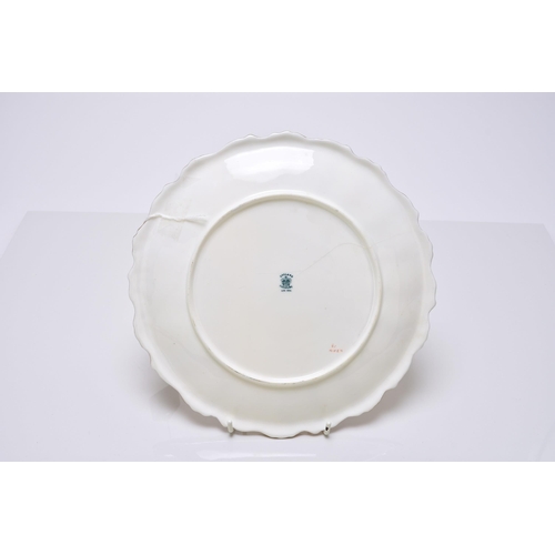 183 - A Coalport dessert service, circa 1891-1919 of wavy, circular form, each individually painted with a... 