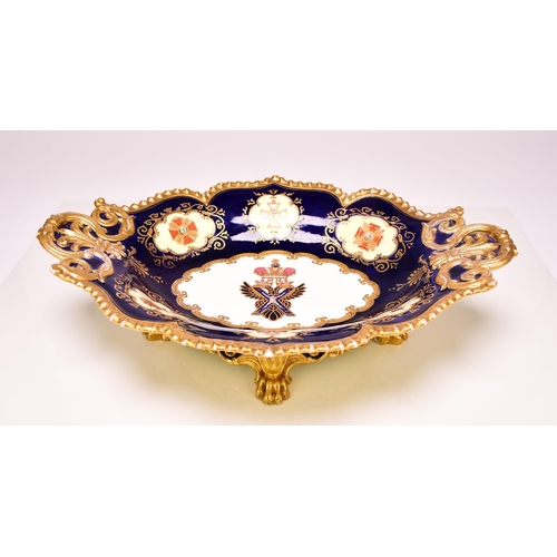 190 - An important Coalport dessert centre dish, from the Nicholas I Service, circa 1845 made by command o... 