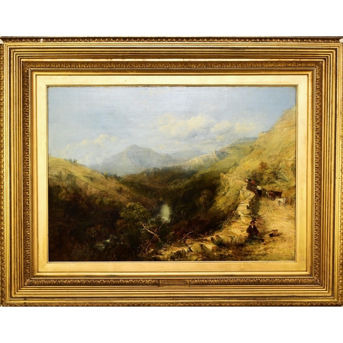 304 - Thomas Creswick RA (1811-1869), The Valley on the Llugwy, signed and dated 1855 lower right, oil on ... 