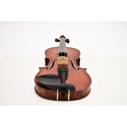 318 - An English violin by and labelled Walter H. Mayson, Manchester, A.D. 1880 Inscribed in ink on the la... 