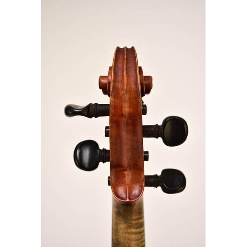 318 - An English violin by and labelled Walter H. Mayson, Manchester, A.D. 1880 Inscribed in ink on the la... 