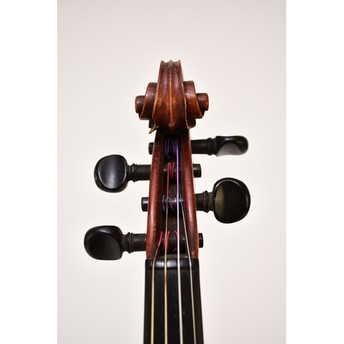 318 - An English violin by and labelled Walter H. Mayson, Manchester, A.D. 1880 Inscribed in ink on the la... 