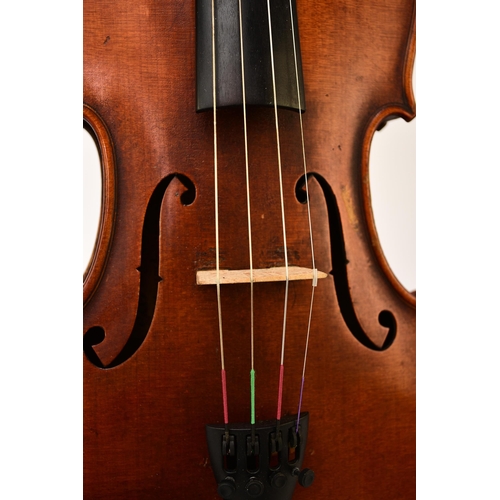 318 - An English violin by and labelled Walter H. Mayson, Manchester, A.D. 1880 Inscribed in ink on the la... 