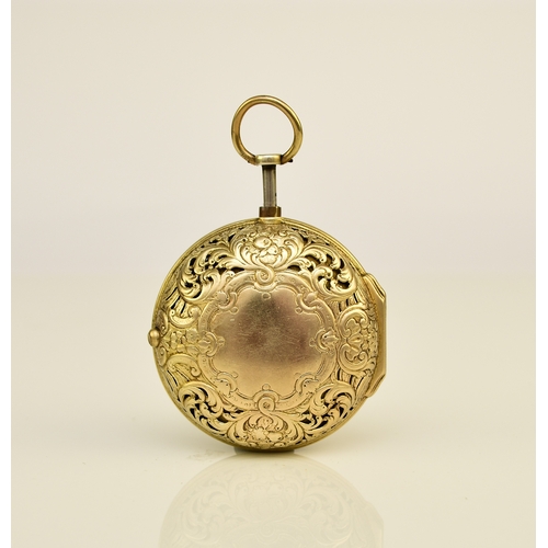 118 - John Barbot, London: A gilt metal repeating pair case pocket watch Date: Circa 1780 Movement: Finely... 