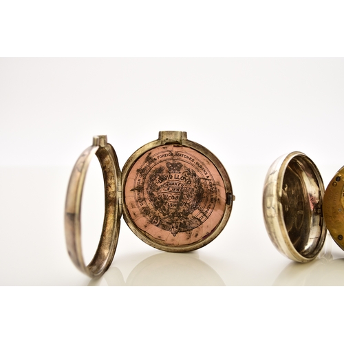 367 - Edward Poulson, Newtown: A silver pair case verge watch Date: Case with Birmingham hallmark for 1847... 