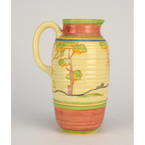 109 - A Clarice Cliff for Newport Pottery 'Greek jug in the 'Tropic' pattern, late 1920s or early 1930s, p... 