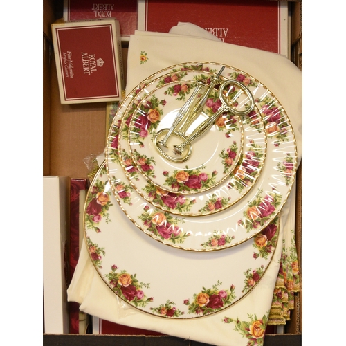 111 - An extensive collection of Royal Albert Old Country Roses tableware and giftware, appears to be prim... 