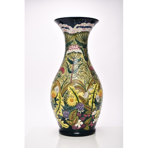 142 - A large Moorcroft floor-standing vase in the Ryden Lane pattern designed by Rachel Bishop, dated 199... 