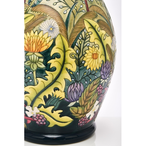 142 - A large Moorcroft floor-standing vase in the Ryden Lane pattern designed by Rachel Bishop, dated 199... 