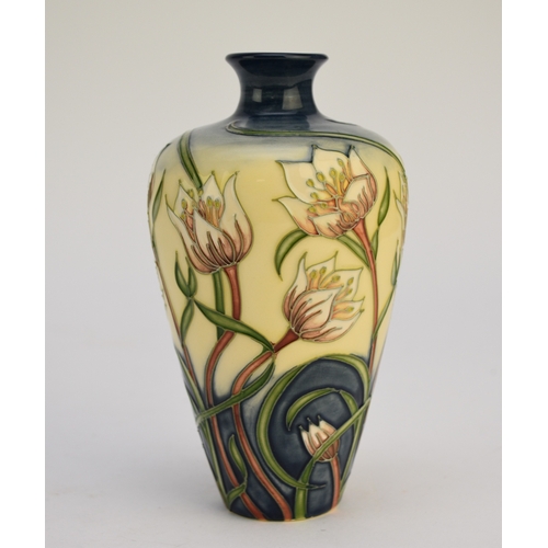 143 - A Moorcroft high-shouldered baluster vase in the 'Snowdon Lily' pattern designed by Rachel Bishop, d... 