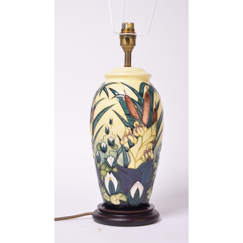 146 - A Moorcroft lamp in the 'Lamia' pattern designed by Rachel Bishop, 29cm high including base but excl... 