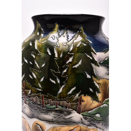 151 - A large Moorcroft vase in the Isle Royale pattern designed by Anji Davenport, a limited edition numb... 