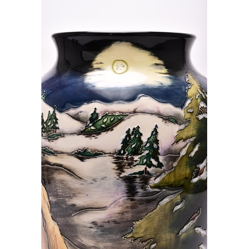 151 - A large Moorcroft vase in the Isle Royale pattern designed by Anji Davenport, a limited edition numb... 