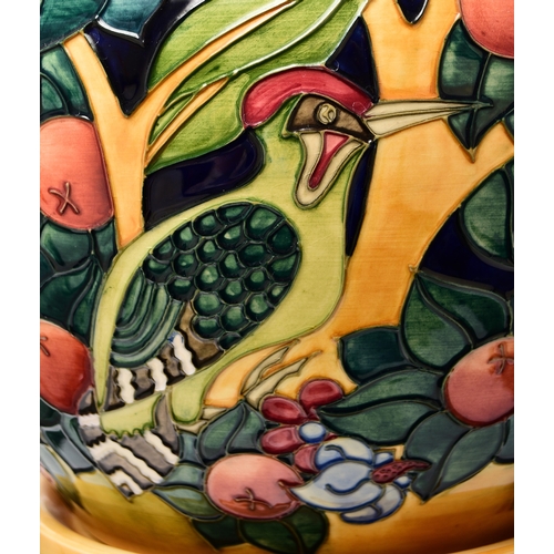 232 - A Moorcroft Prestige jardiniere and stand in the Tree Bark Thief pattern, designed by Rachel Bisho... 