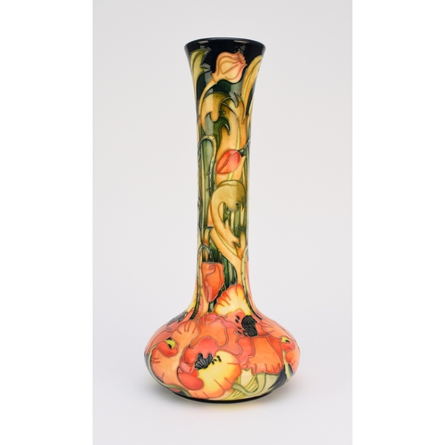 236 - A Moorcroft vase in the 'Allegro Flame' pattern designed by Emma Bossons, a limited edition numbered... 