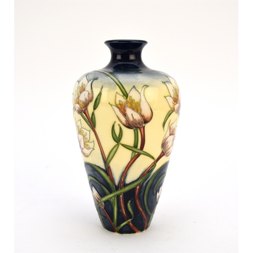 252 - A Moorcroft' vase in the 'Snowdon Lily' pattern designed by Rachel Bishop, dated 2004, a limited edi... 