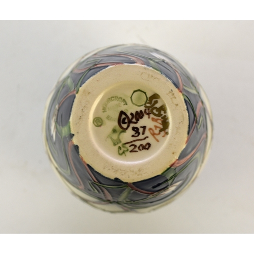 252 - A Moorcroft' vase in the 'Snowdon Lily' pattern designed by Rachel Bishop, dated 2004, a limited edi... 