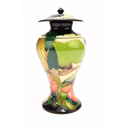 261 - Moorcroft 'Ryden Fields' jar and cover designed by Emma Bossons, dated 2006, painted and printed mar... 