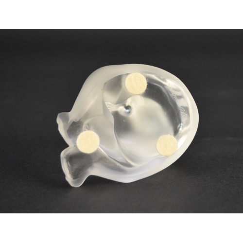 290 - A Lalique Crystal panda, post-war, frosted glass, modelled seated, signed 'Lalique France', 7cm high