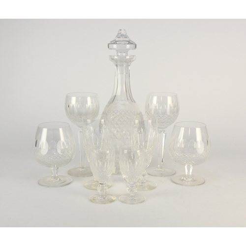 314 - A suite of Waterford Crystal drinking glasses in the 'Colleen' pattern, comprising 8 hock glasses, 8... 